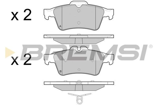 BREMSI Комплект тормозных колодок, дисковый тормоз BP3465