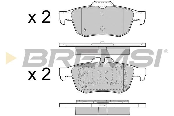 BREMSI Комплект тормозных колодок, дисковый тормоз BP3468