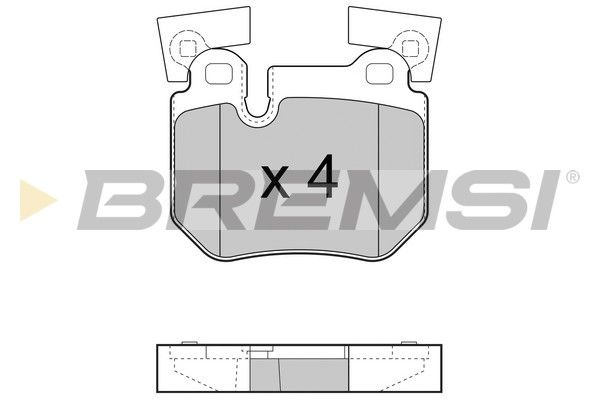 BREMSI Комплект тормозных колодок, дисковый тормоз BP3473