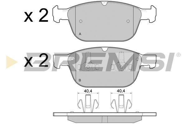 BREMSI Комплект тормозных колодок, дисковый тормоз BP3475