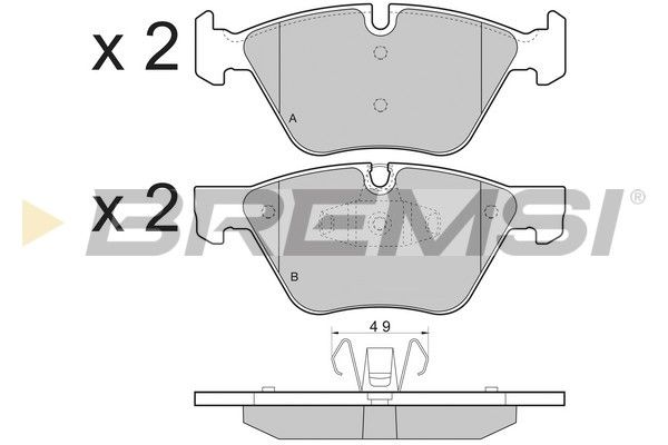 BREMSI Комплект тормозных колодок, дисковый тормоз BP3479