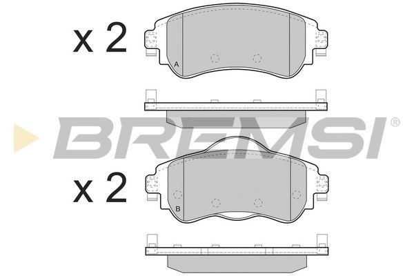 BREMSI Комплект тормозных колодок, дисковый тормоз BP3491