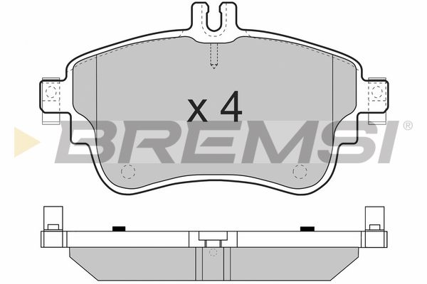 BREMSI Комплект тормозных колодок, дисковый тормоз BP3497