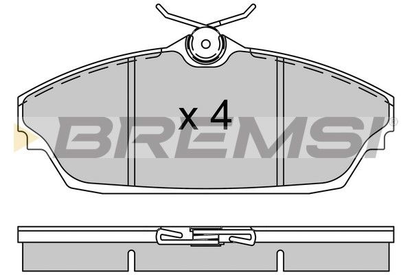 BREMSI Bremžu uzliku kompl., Disku bremzes BP3505