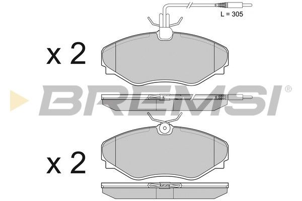 BREMSI Комплект тормозных колодок, дисковый тормоз BP3510