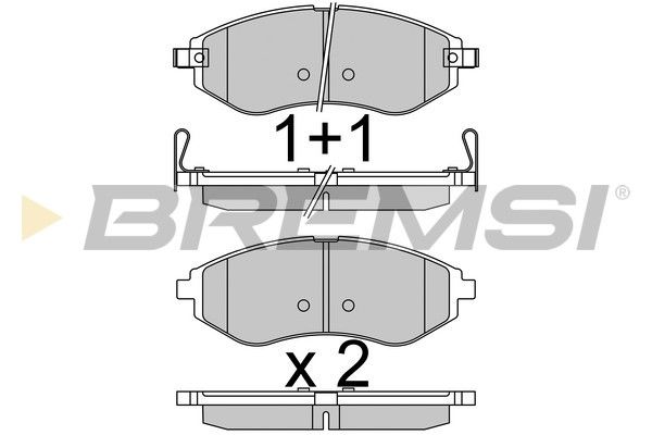 BREMSI Комплект тормозных колодок, дисковый тормоз BP3514