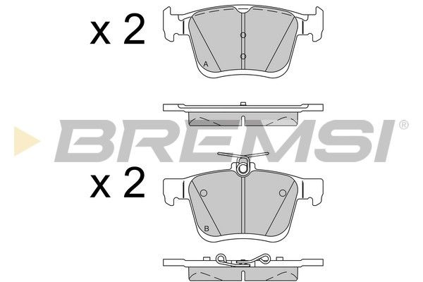 BREMSI Комплект тормозных колодок, дисковый тормоз BP3518