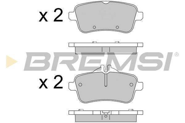 BREMSI Комплект тормозных колодок, дисковый тормоз BP3539