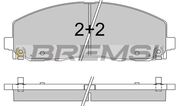 BREMSI Комплект тормозных колодок, дисковый тормоз BP3543