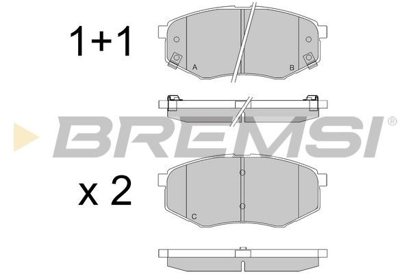 BREMSI Комплект тормозных колодок, дисковый тормоз BP3547