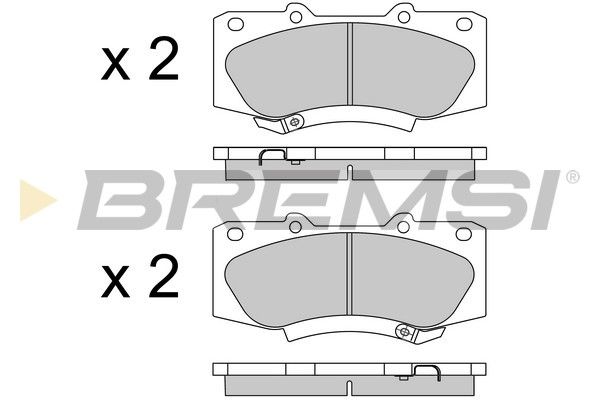 BREMSI Комплект тормозных колодок, дисковый тормоз BP3549