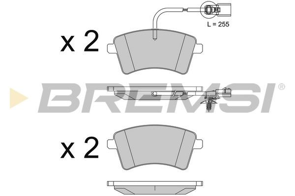 BREMSI Комплект тормозных колодок, дисковый тормоз BP3562