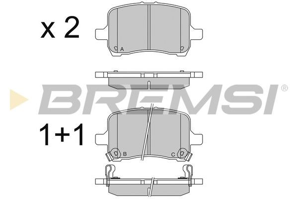 BREMSI Комплект тормозных колодок, дисковый тормоз BP3566
