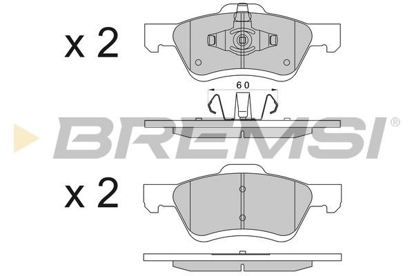 BREMSI Комплект тормозных колодок, дисковый тормоз BP3567