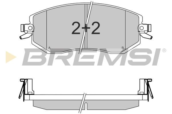 BREMSI Bremžu uzliku kompl., Disku bremzes BP3570