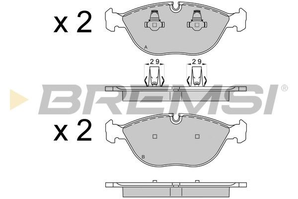 BREMSI Bremžu uzliku kompl., Disku bremzes BP3571