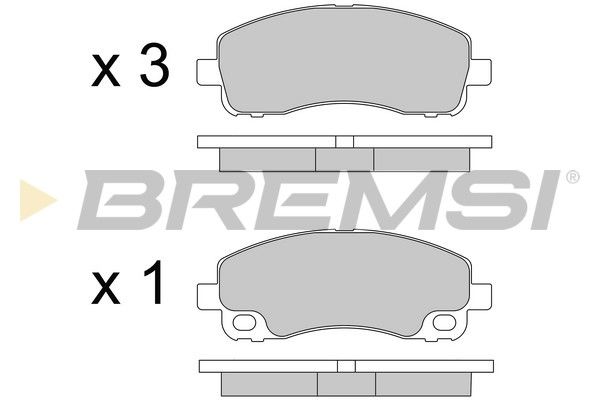 BREMSI Комплект тормозных колодок, дисковый тормоз BP3582