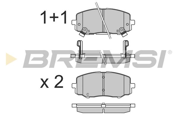 BREMSI Комплект тормозных колодок, дисковый тормоз BP3583