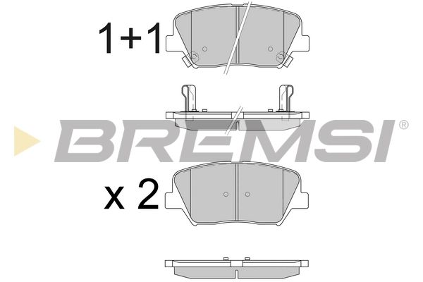 BREMSI Комплект тормозных колодок, дисковый тормоз BP3596