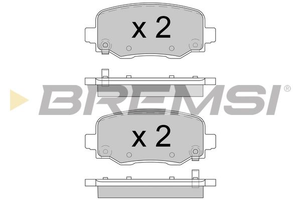 BREMSI Bremžu uzliku kompl., Disku bremzes BP3604