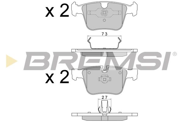 BREMSI Комплект тормозных колодок, дисковый тормоз BP3610