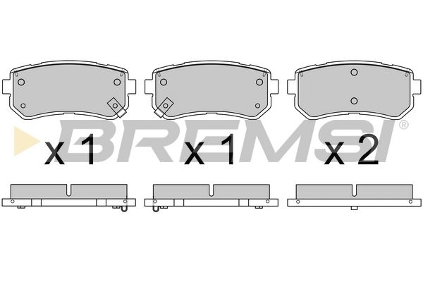 BREMSI Комплект тормозных колодок, дисковый тормоз BP3614