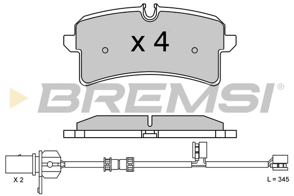 BREMSI Комплект тормозных колодок, дисковый тормоз BP3624