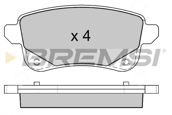 BREMSI Комплект тормозных колодок, дисковый тормоз BP3645