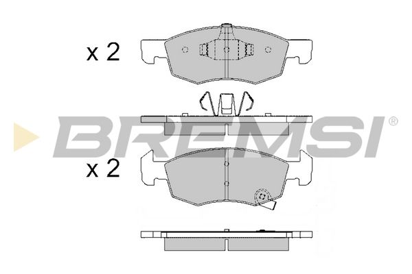 BREMSI Комплект тормозных колодок, дисковый тормоз BP3646
