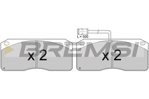 BREMSI Комплект тормозных колодок, дисковый тормоз BP7239