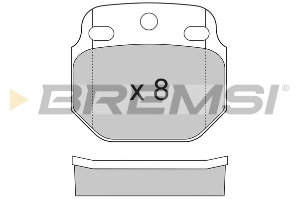 BREMSI Комплект тормозных колодок, дисковый тормоз BP7244