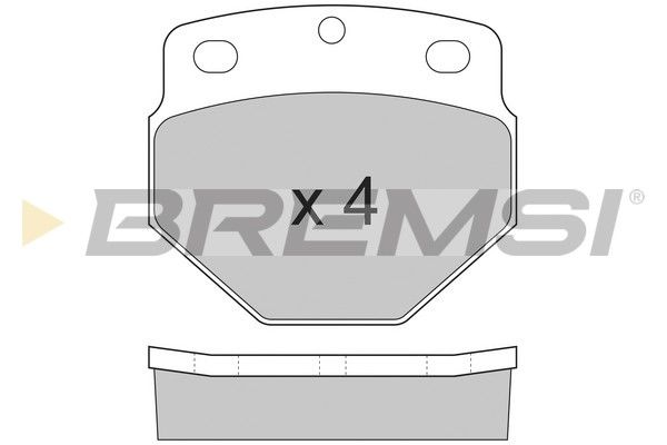 BREMSI Комплект тормозных колодок, дисковый тормоз BP7248