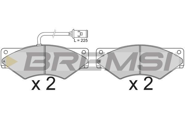 BREMSI Комплект тормозных колодок, дисковый тормоз BP7253
