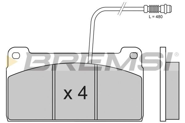 BREMSI Комплект тормозных колодок, дисковый тормоз BP7254