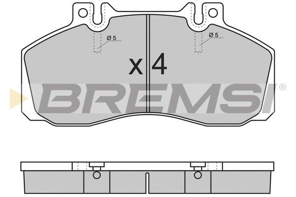 BREMSI Комплект тормозных колодок, дисковый тормоз BP7289