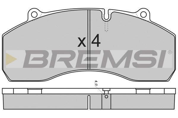 BREMSI Комплект тормозных колодок, дисковый тормоз BP7309