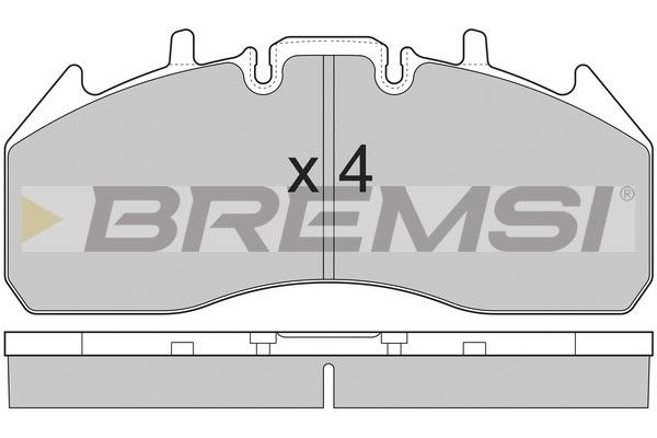 BREMSI Комплект тормозных колодок, дисковый тормоз BP7326