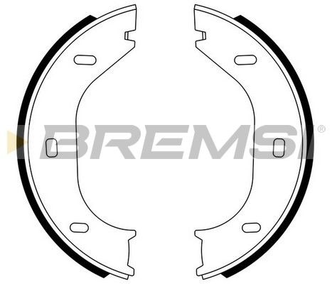 BREMSI Комплект тормозных колодок, стояночная тормозная с GF0001