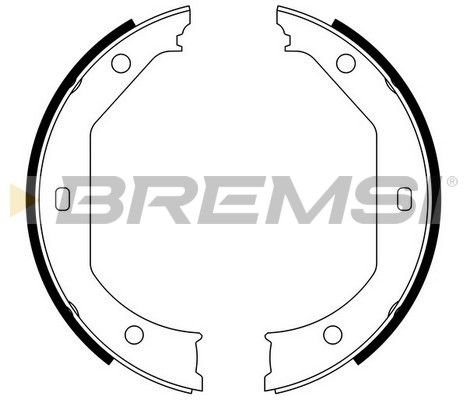 BREMSI Комплект тормозных колодок, стояночная тормозная с GF0080