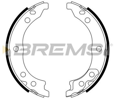 BREMSI Комплект тормозных колодок, стояночная тормозная с GF0187