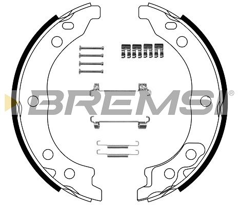 BREMSI Комплект тормозных колодок, стояночная тормозная с GF0187-1