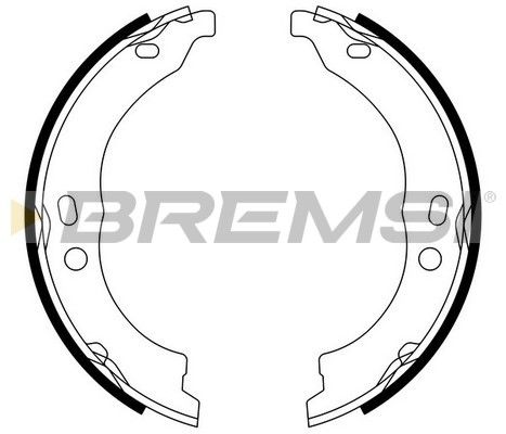 BREMSI Комплект тормозных колодок, стояночная тормозная с GF0188