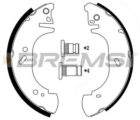 BREMSI Комплект тормозных колодок GF0233