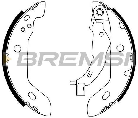 BREMSI Комплект тормозных колодок, стояночная тормозная с GF0304