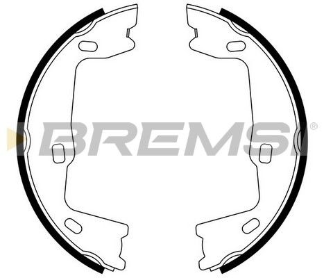 BREMSI Комплект тормозных колодок, стояночная тормозная с GF0349