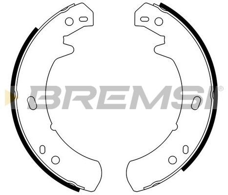 BREMSI Комплект тормозных колодок, стояночная тормозная с GF0439
