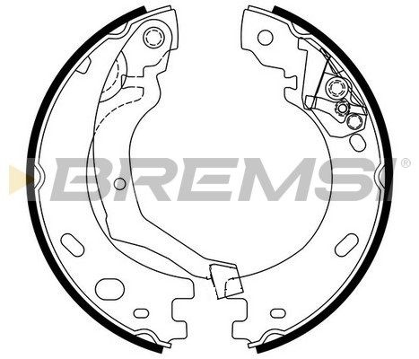 BREMSI Комплект тормозных колодок, стояночная тормозная с GF0441