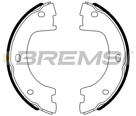 BREMSI Комплект тормозных колодок, стояночная тормозная с GF0560