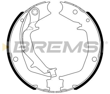 BREMSI Комплект тормозных колодок, стояночная тормозная с GF0727