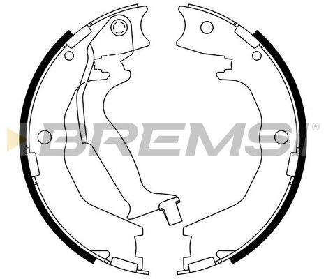 BREMSI Комплект тормозных колодок, стояночная тормозная с GF0768
